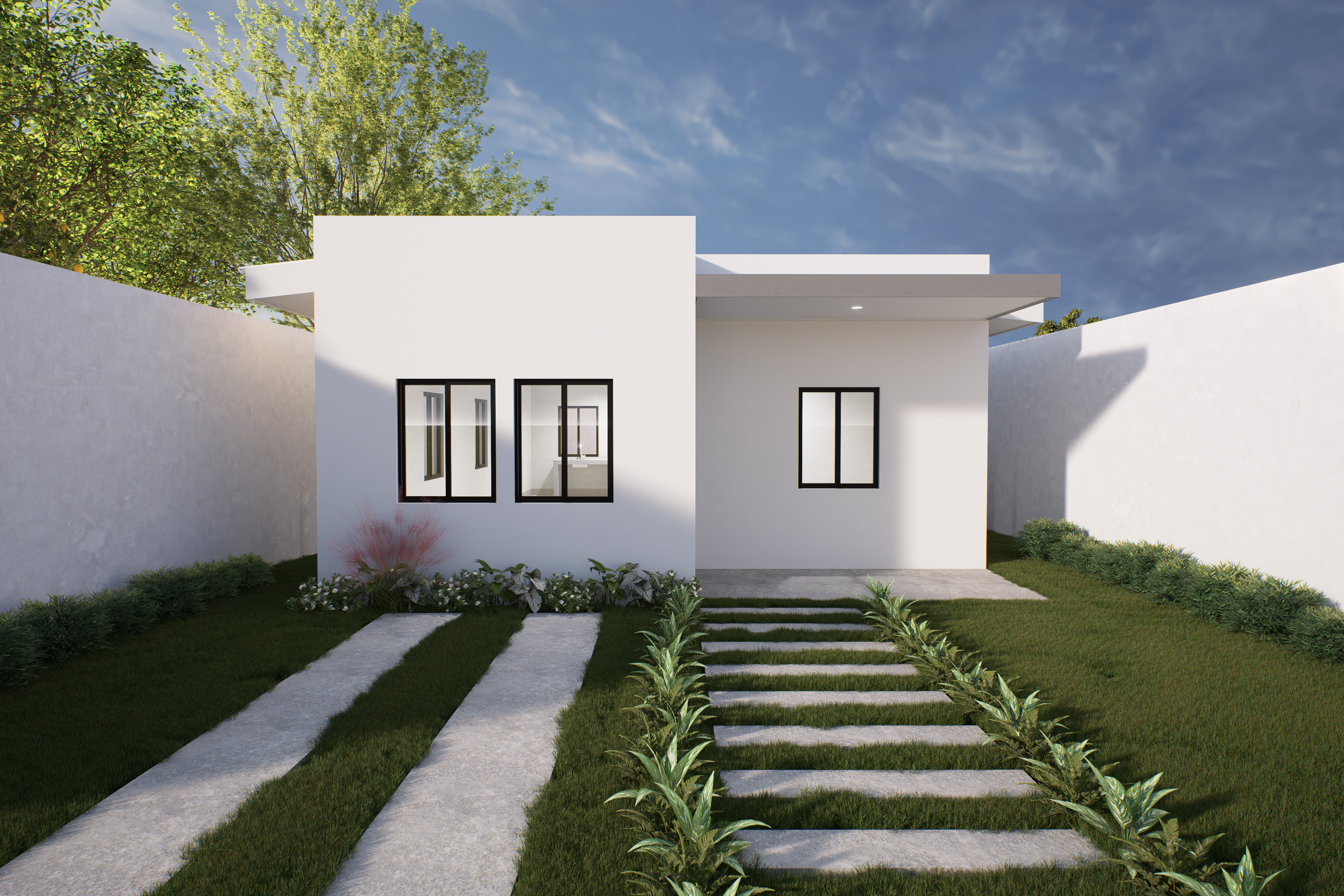 MODELO DE VIVIENDA DE  76MTS2 PROYECTO LLAVE EN MANO