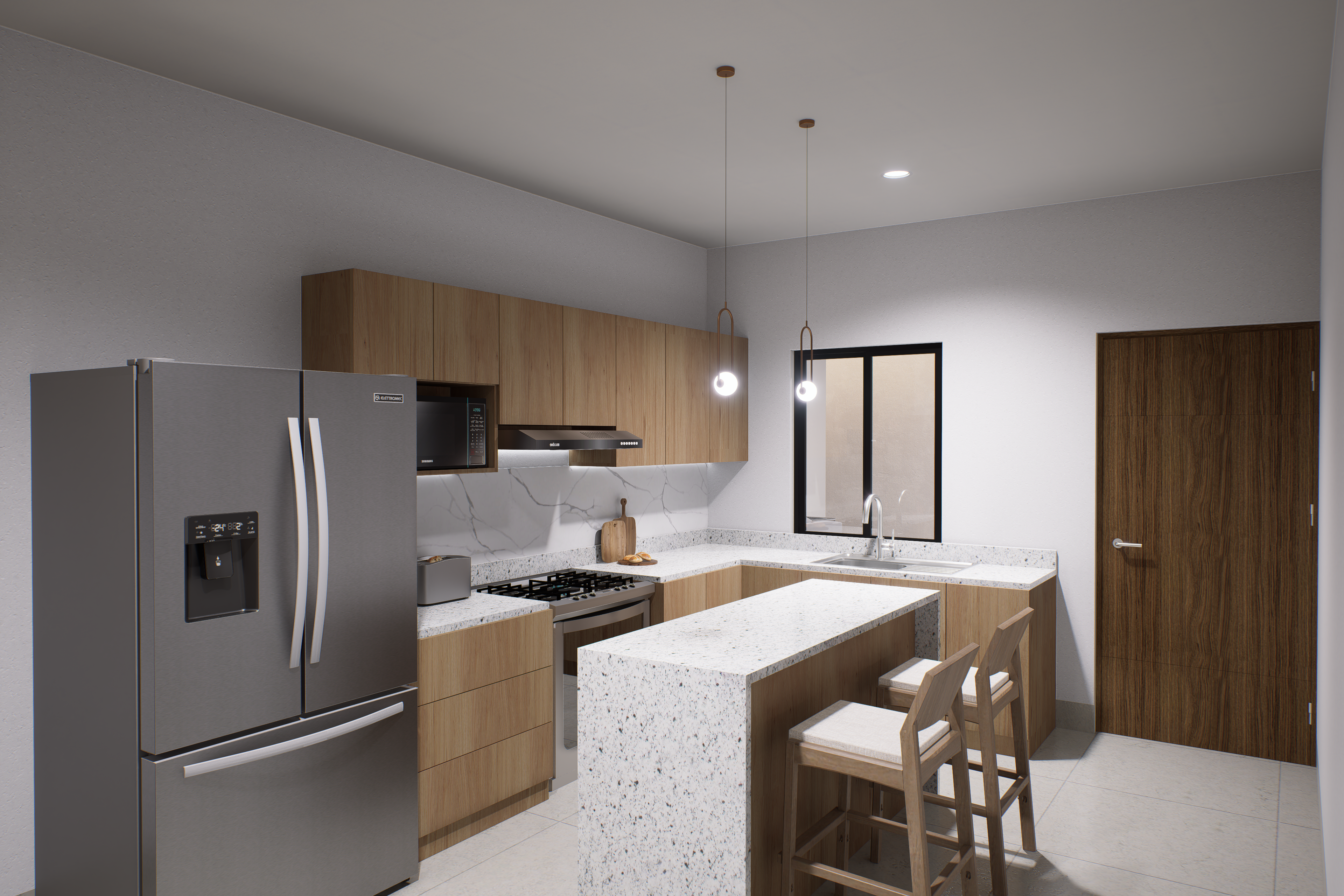 MODELO DE VIVIENDA DE  76MTS2 PROYECTO LLAVE EN MANO